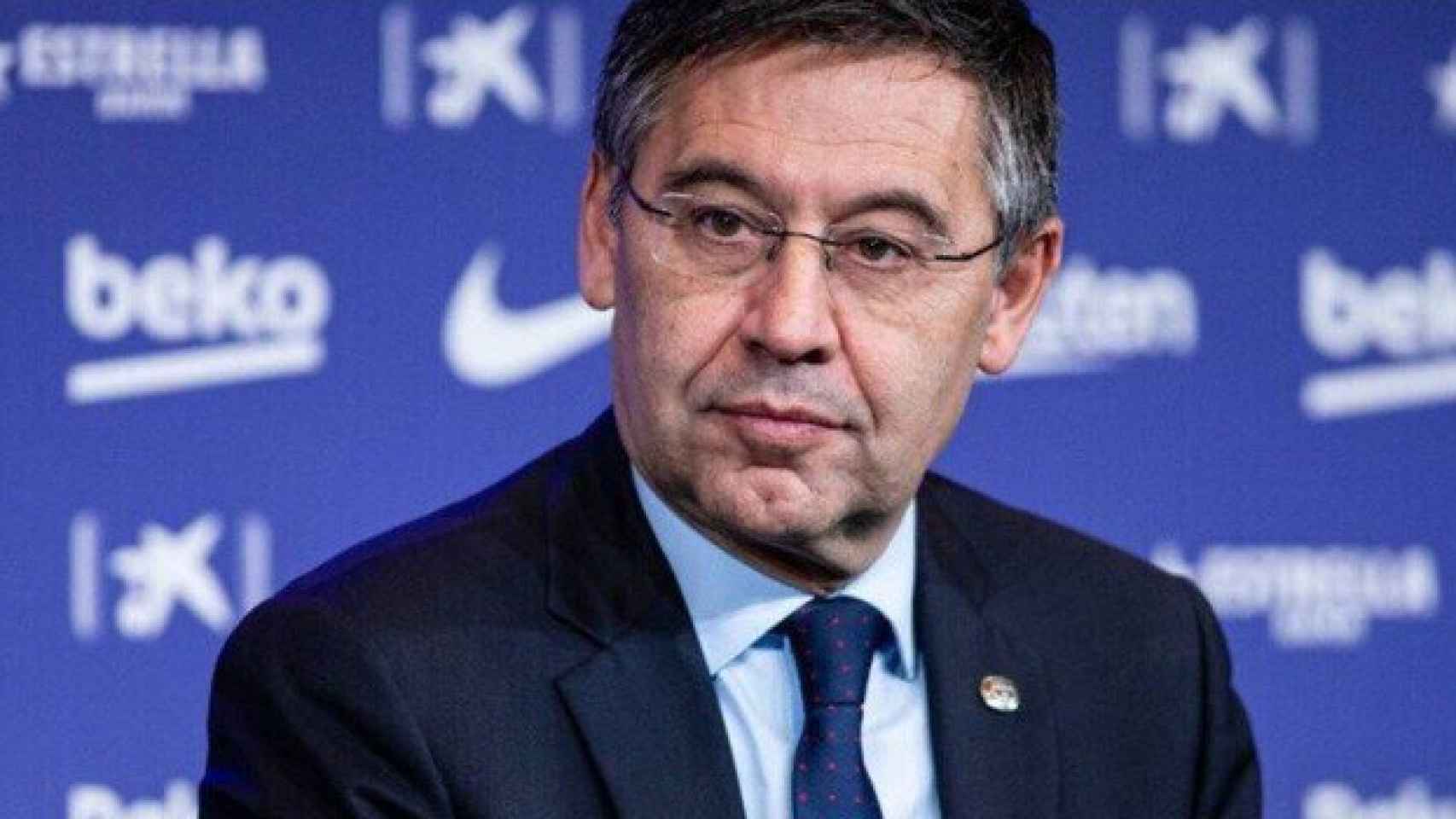 Josep María Bartomeu, presidente del Barça, en una comparecencia