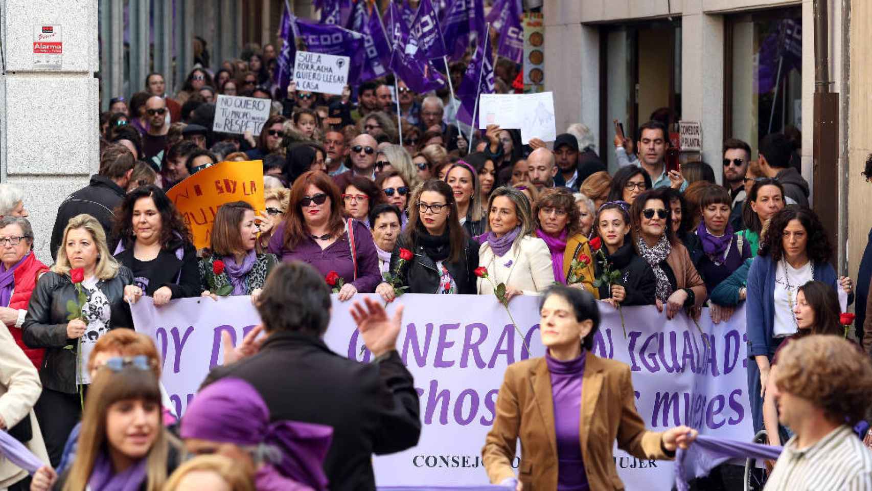 La concentración feminista del 8-M fue multitudinaria en Toledo en 2020