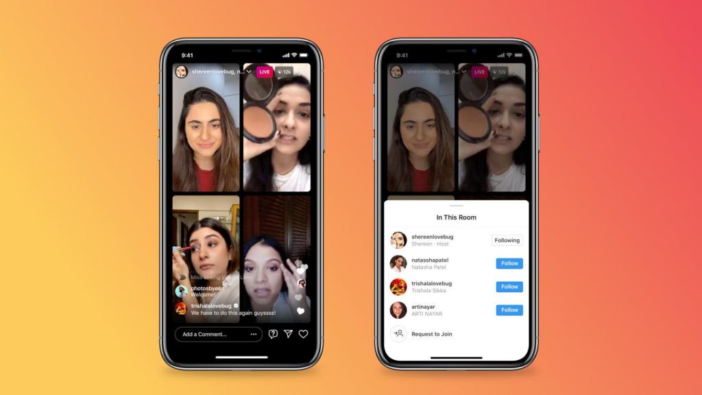 Nuevos directos de cuatro personas de Instagram