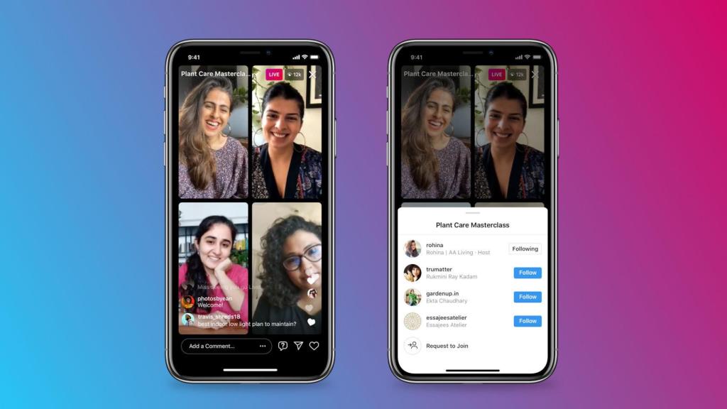 Nuevos directos de cuatro personas de Instagram