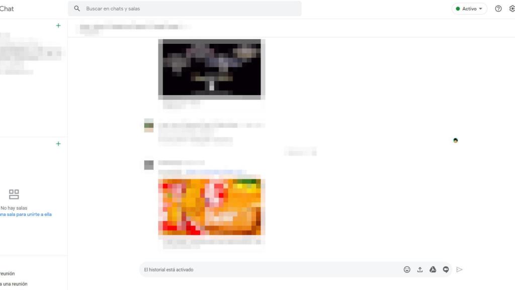 Nuevas conversaciones en Google Chat para ordenador