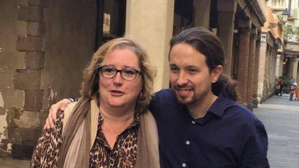 Celia Cánovas, ex senadora de Podemos, y Pablo Iglesias, líder de la formación.