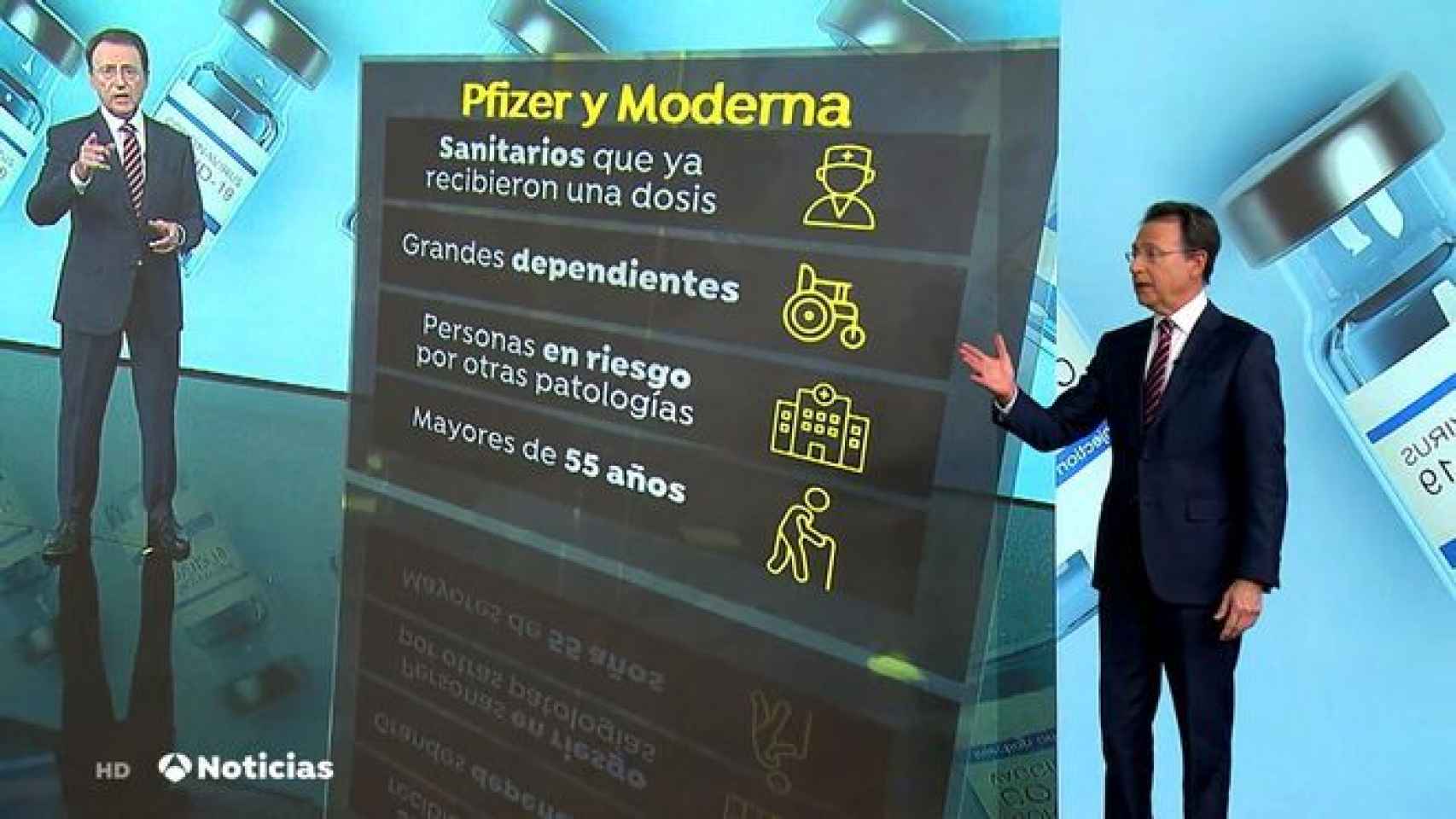 Matías Prats en el plató de Antena 3 Noticias en la explicación que se ha hecho viral.