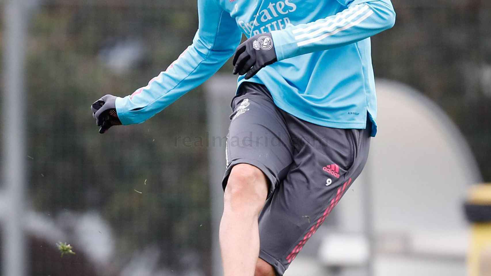 Karim Benzema, durante un entrenamiento del Real Madrid