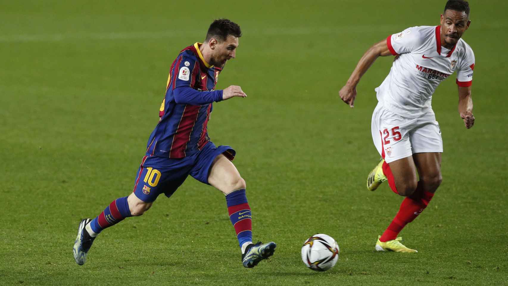 Leo Messi, en carrera con Fernando