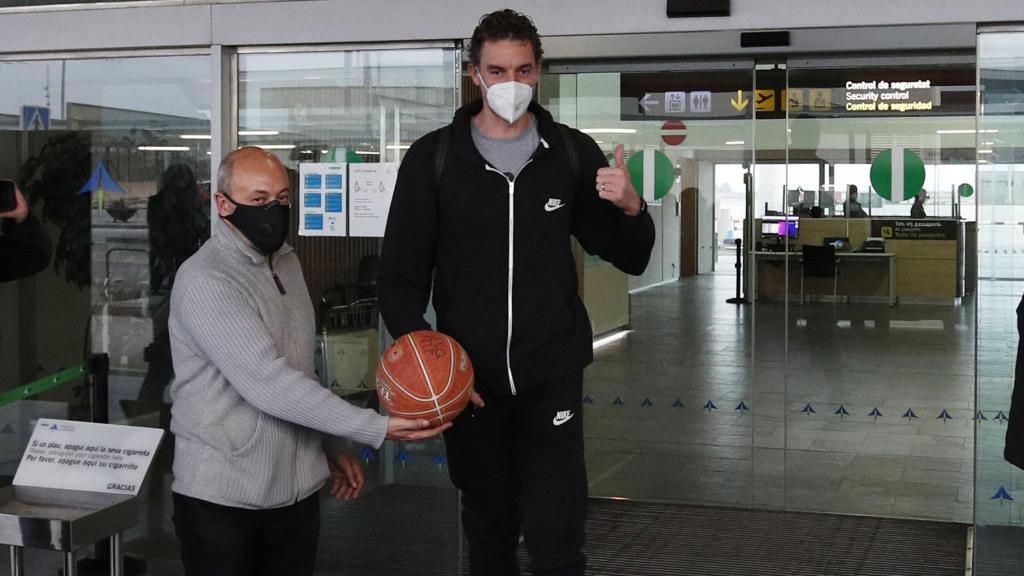 Pau Gasol, a su llegada a Barcelona