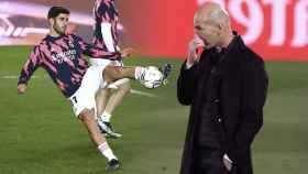 Asensio y Zidane, en un fotomontaje