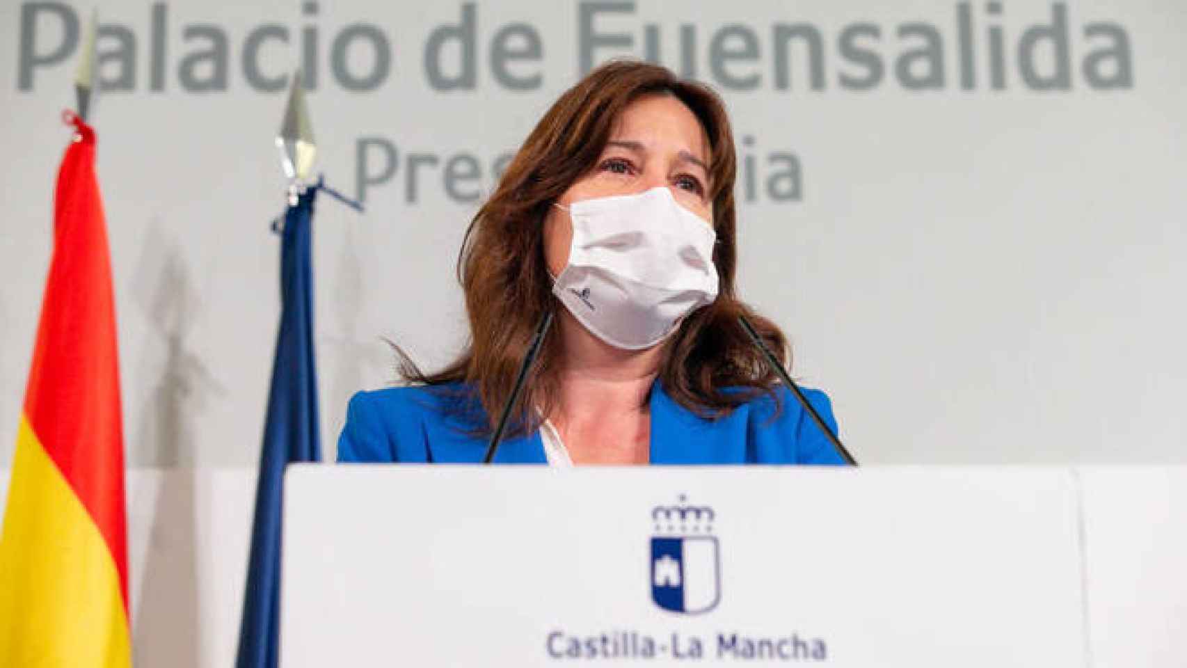 Blanca Fernández este miércoles tras el Consejo de Gobierno