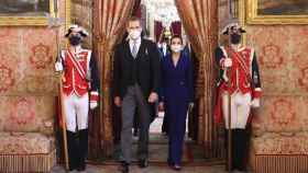 Los reyes Felipe y Letizia asisten a la recepción al cuerpo diplomático acreditado en España.