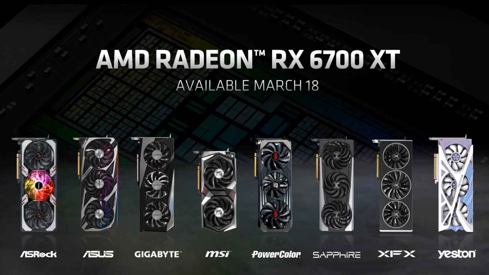 Versiones de terceros de la Radeon RX 6700 XT