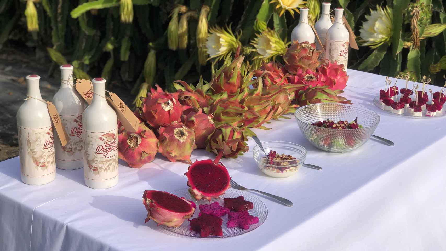 Pitaber Canarias ha llegado a comercializar un vino elaborado con pitaya.