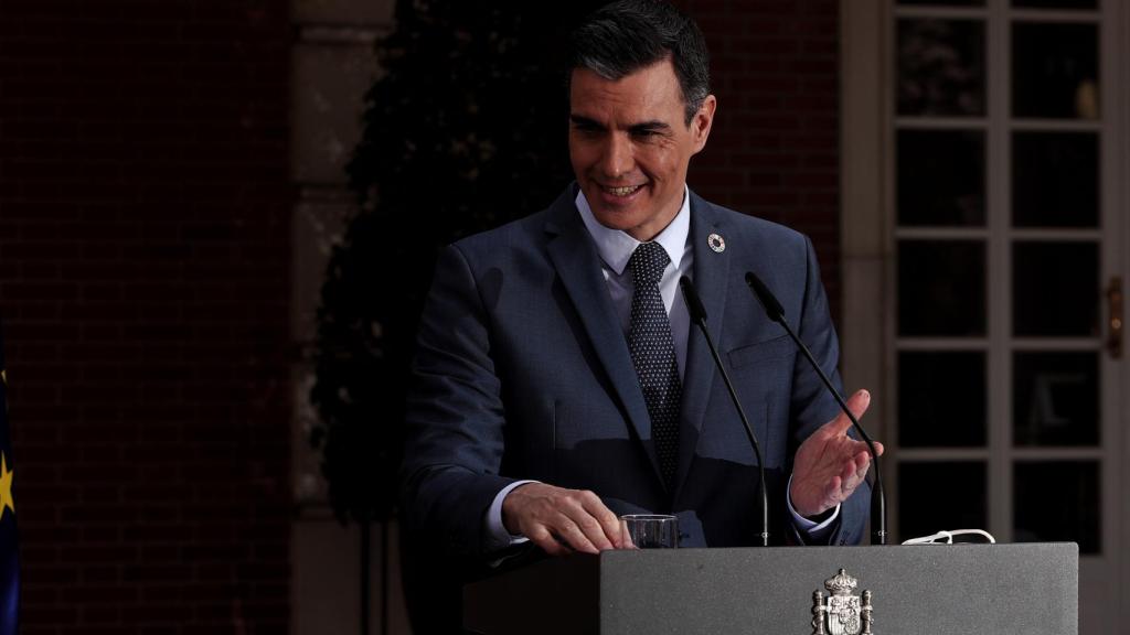 Pedro Sánchez, en el Palacio de la Moncloa.