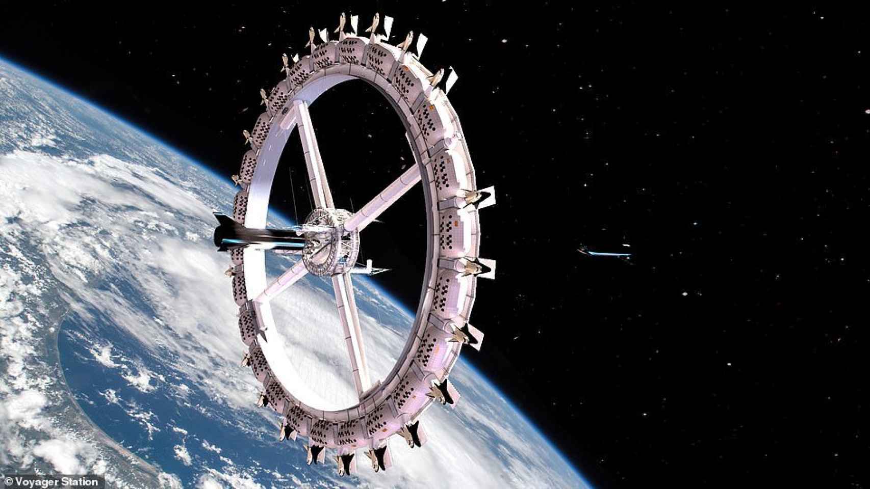 Voyager Station utiliza un anillo gravitatorio para su funcionamiento.