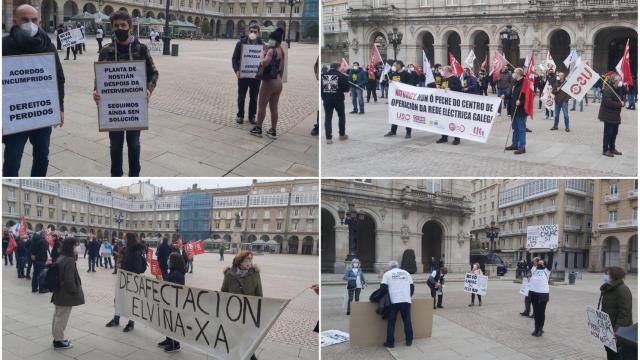 Concentraciones este jueves a las puertas de María Pita