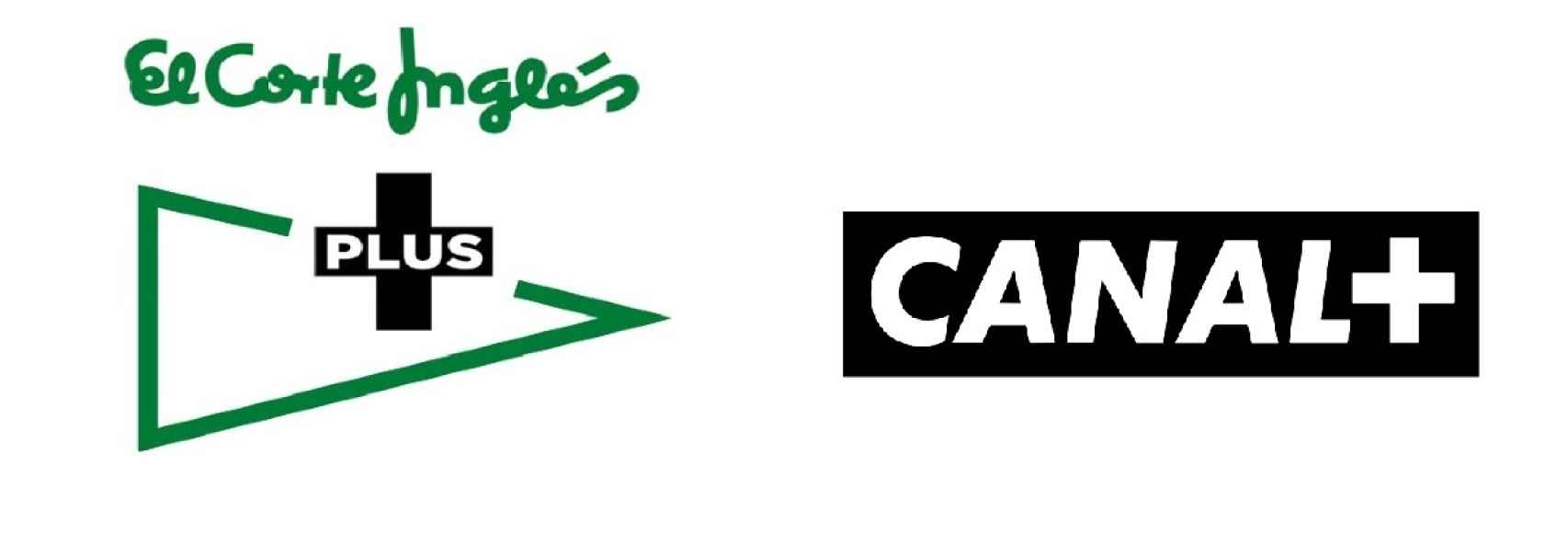 Logos de El Corte Inglés Plus y Canal+.