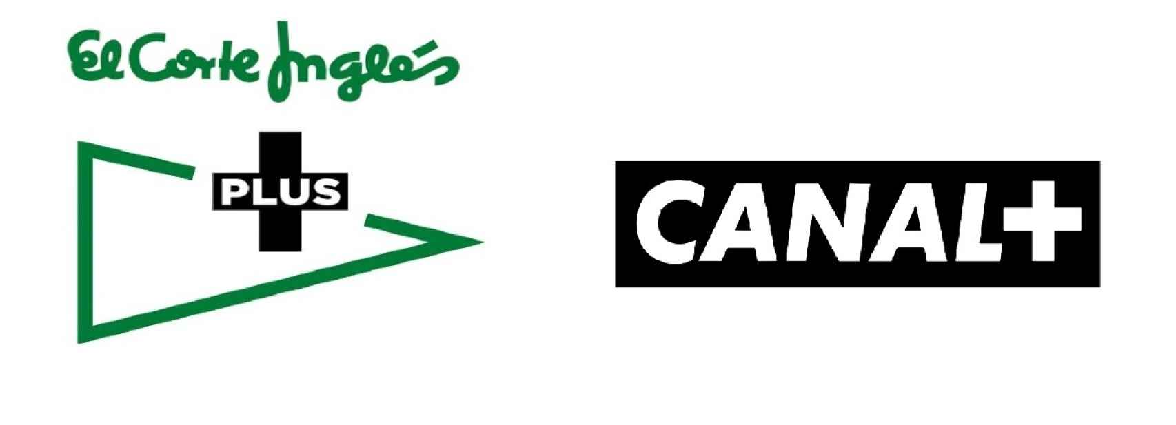 Logos de El Corte Inglés Plus y Canal+.