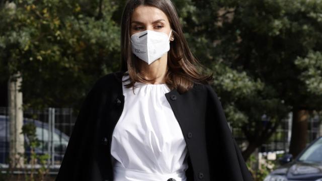 La reina Letizia acudiendo a su último acto de la semana.