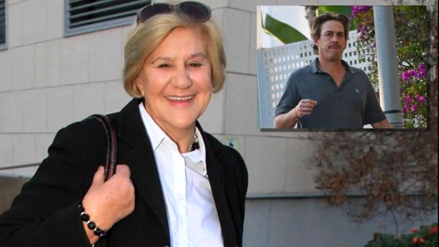 Carmen Bazán en montaje de JALEOS junto a Luis Masaveu, la pareja sentimental de su hija Carmen.