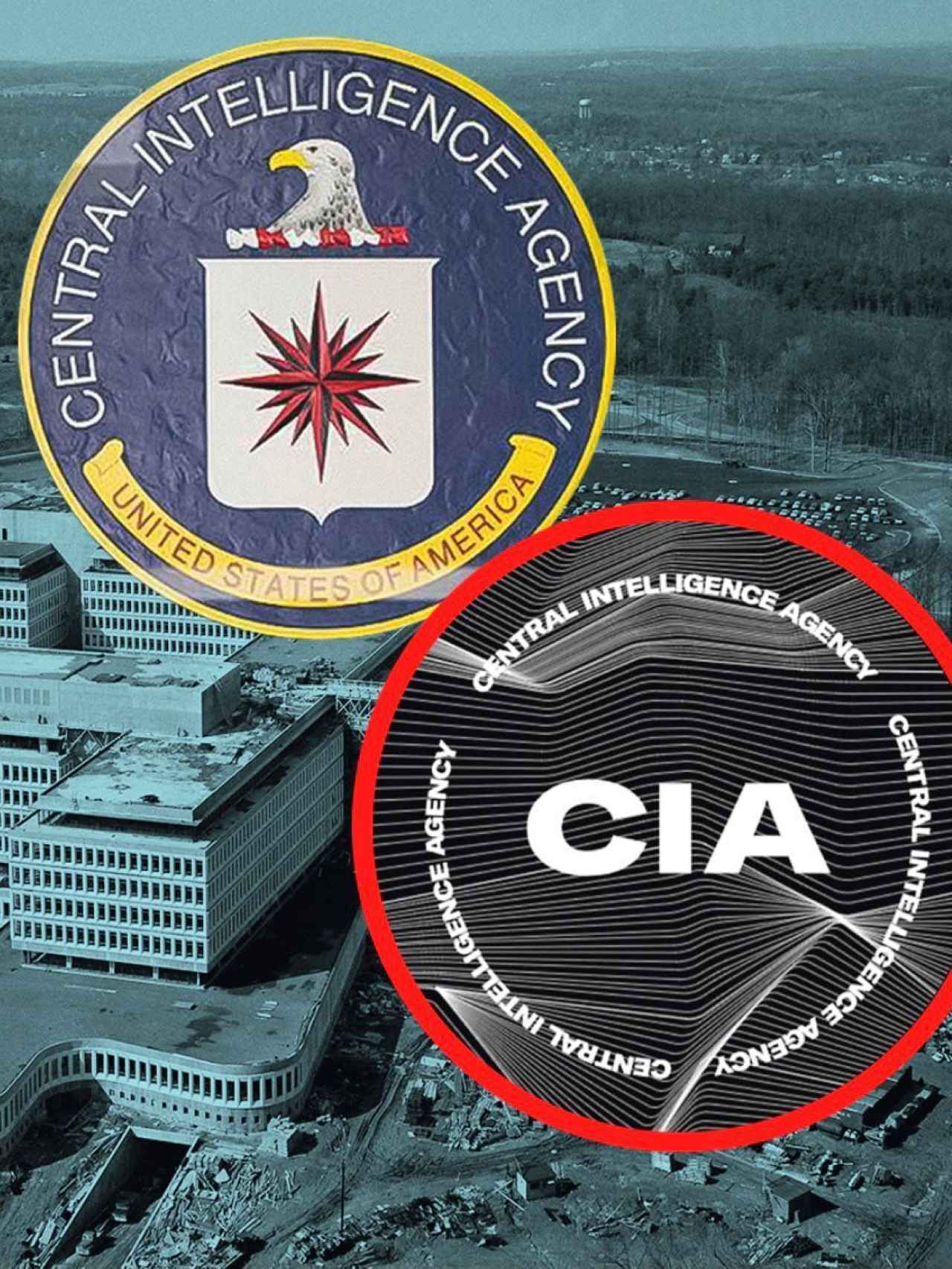 El logo de la CIA y el que han retirado.
