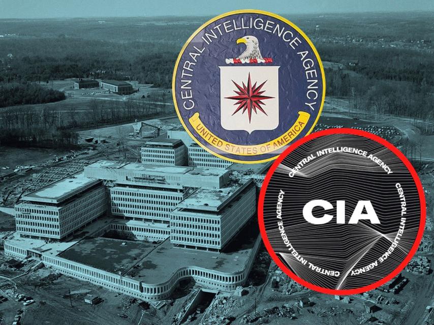 El logo de la CIA y el que han retirado.