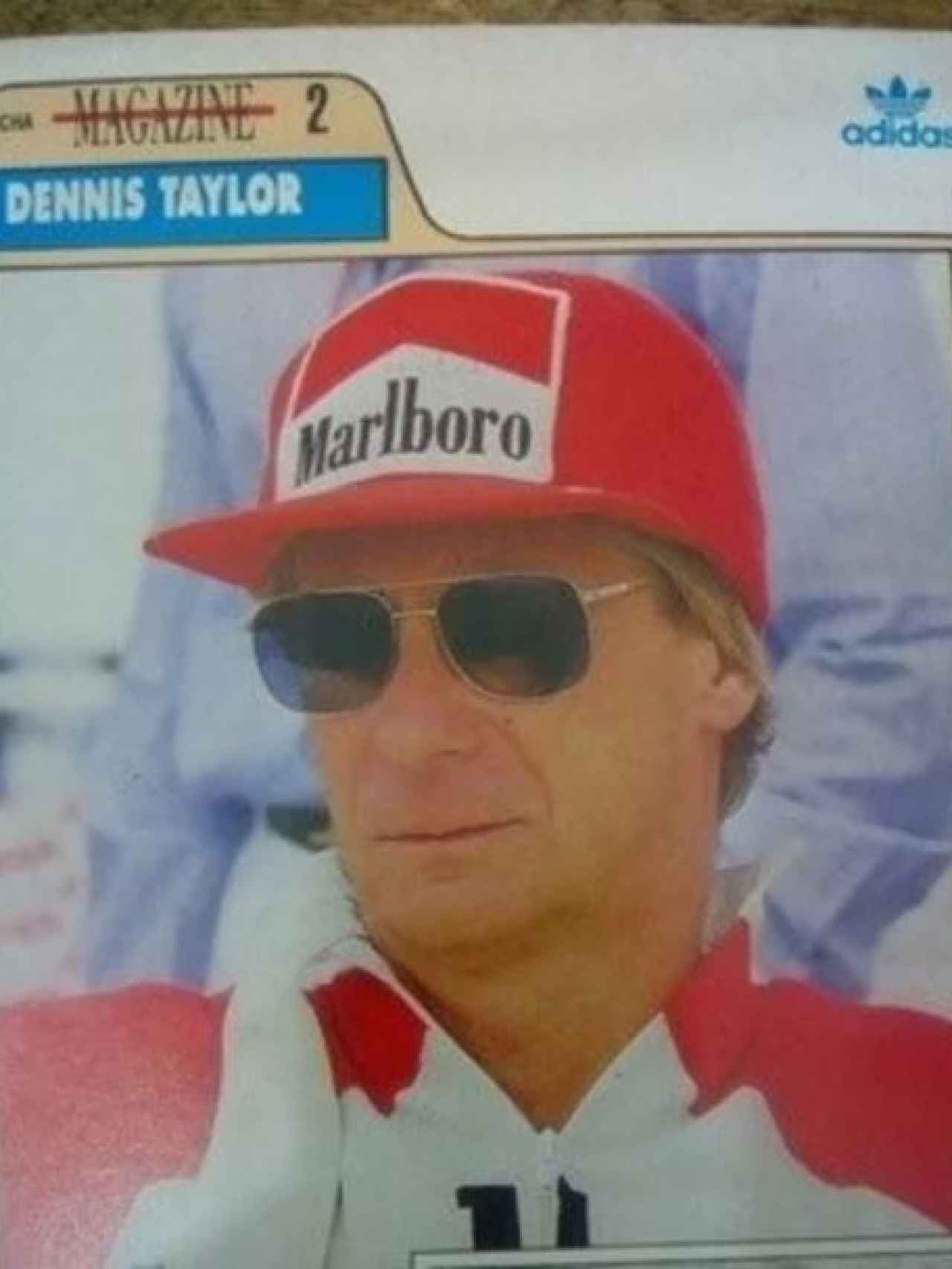 Un cromo de Adidas con Dennis Taylor, exbanquero y campeón de regatas.