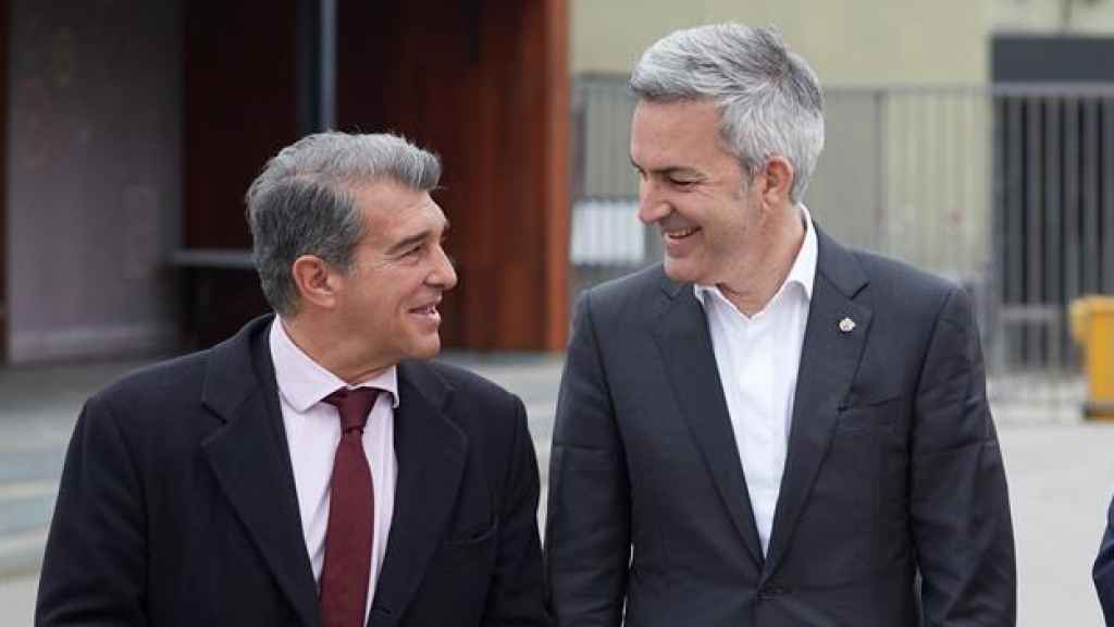 Laporta y Victor Font, durante el periodo electoral