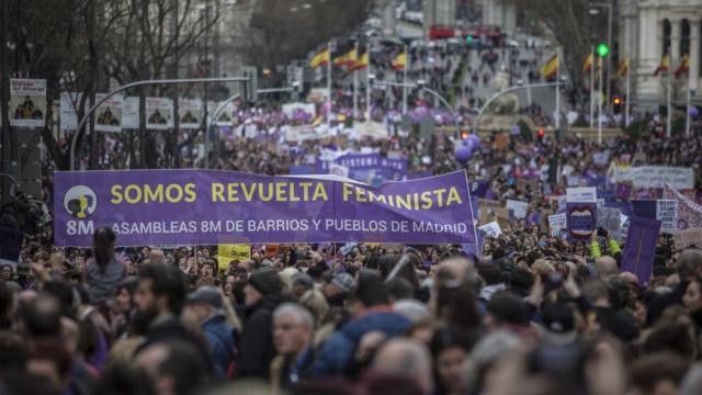 Imagen de archivo de una de las multitudinarias manifestaciones del 8-M de 2020.