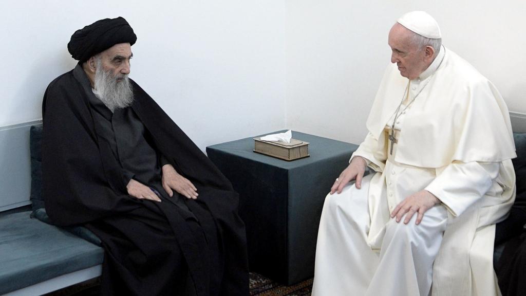 El papa Francisco se reunió con el ayatolá Al Sistani en Nayaf