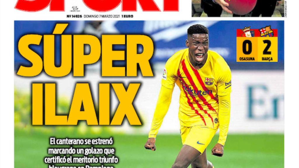 La porta del diario SPORT (07/03/2021)