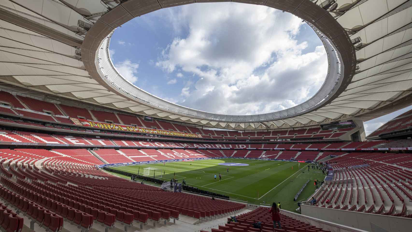 El Estadio Wanda Metropolitano antes del Atlético de Madrid - Real Madrid de la jornada 26 de La Liga