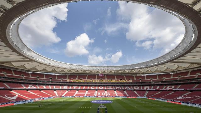 El Estadio Wanda Metropolitano antes del Atlético de Madrid - Real Madrid de la jornada 26 de La Liga