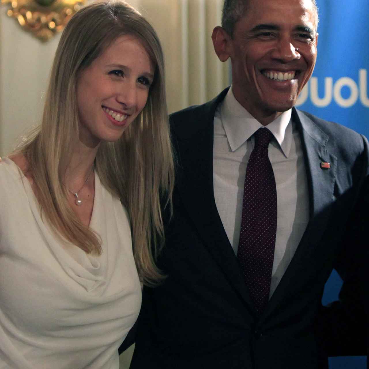 Gina Gotthilf, junto al expresidente estadounidense Barack Obama