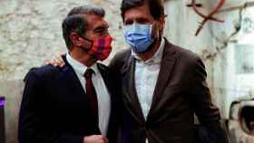Joan Laporta y Mateu Alemany, durante un acto de la campaña del nuevo presidente del Barça