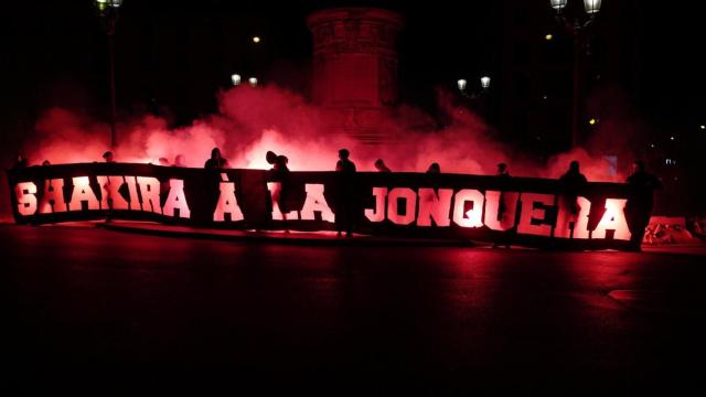 La pancarta de los ultras del PSG contra Shakira. Foto: Twitter (@PanameReBirth)