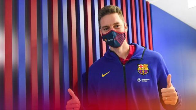 Pau Gasol tras pasar reconocimiento médico con el Barça