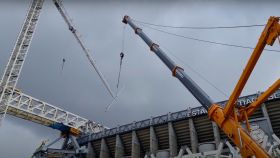 El 'tirachinas' en acción en el Santiago Bernabéu