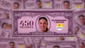 Así son los billetes que ha repartido Frente Obrero con la cara de Irene Montero.