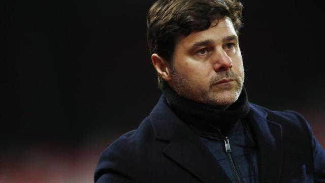 Mauricio Pochettino, durante un partido del PSG