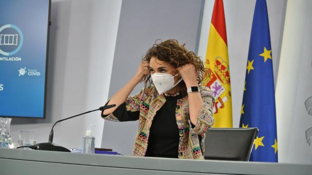 María Jesús Montero, ministra de Hacienda y portavoz, en rueda de prensa tras el Consejo de Ministros.