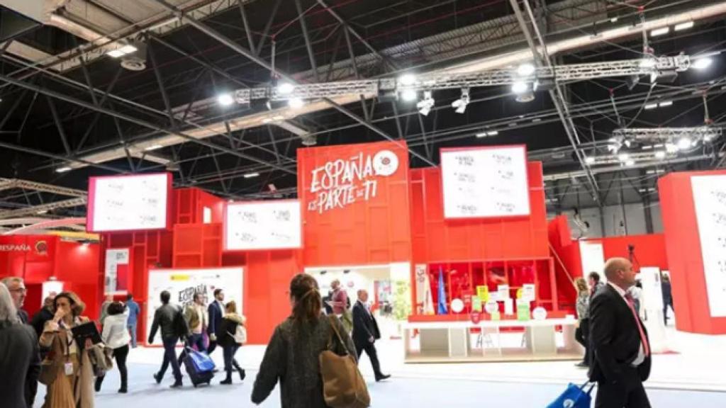 Entrada al pabellón de España en Ifema durante la inauguración de Fitur en 2020.