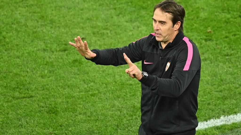 Julen Lopetegui, durante un partido del Sevilla en la Champions League