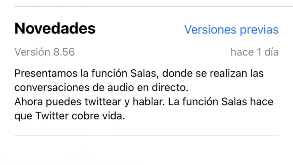 Actualización de Twitter