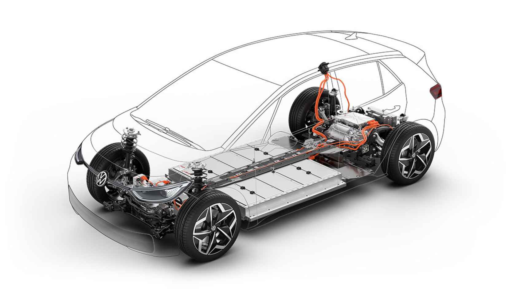 Diseño de la plataforma para vehículos eléctricos del grupo Volkswagen denominada MEB.