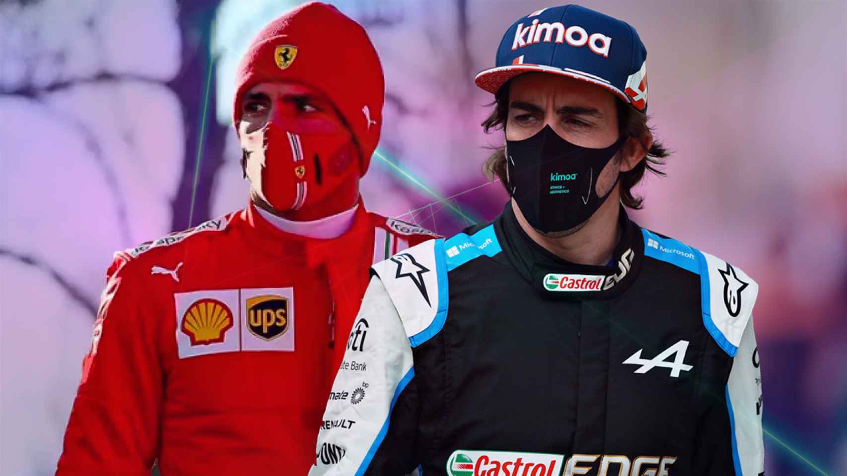 Fernando Alonso y Carlos Sainz, en un fotomontaje