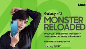 Nuevo Galaxy M12: el más barato de Samsung con pantalla a 90 Hz y batería descomunal