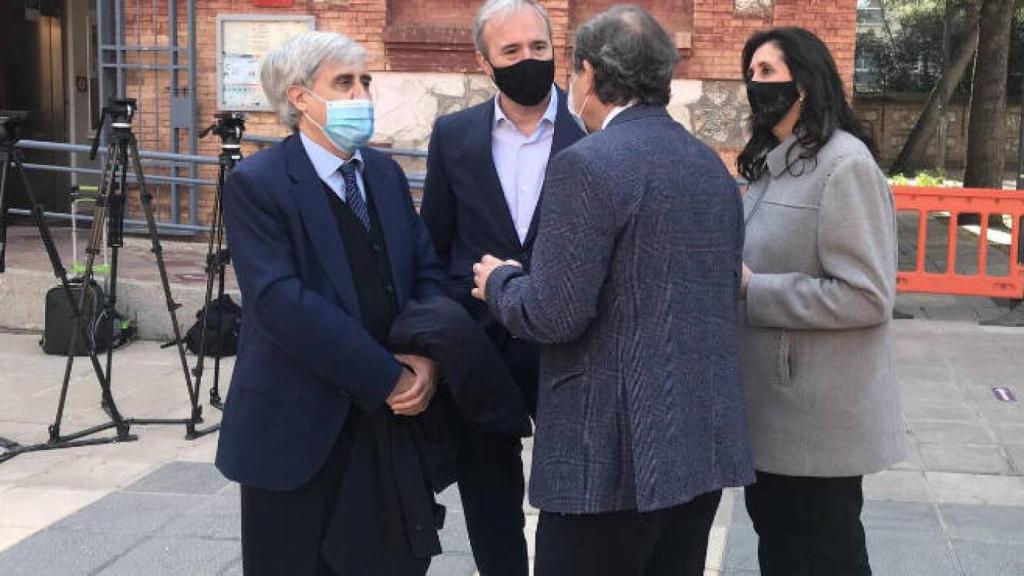 Iñaki Badiola junto al alcalde de Zaragoza