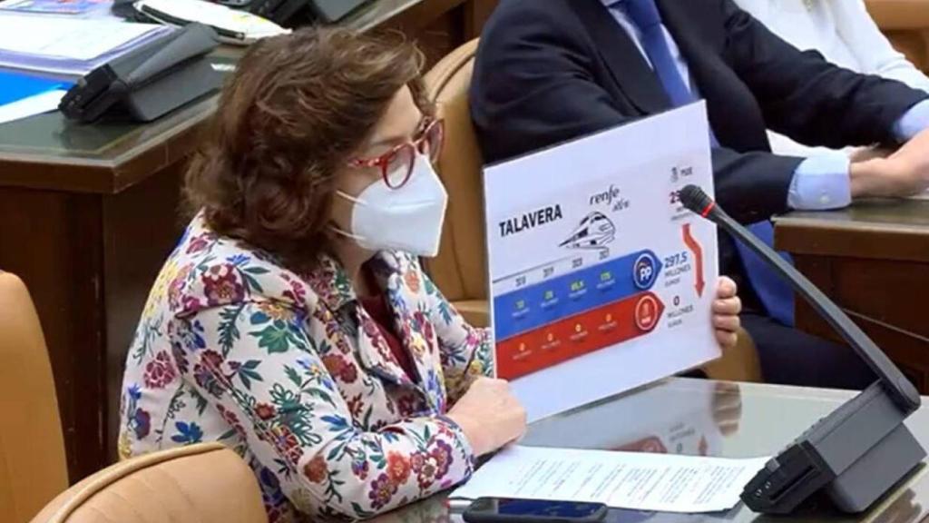 La diputada talaverana Carmen Riolobos, este jueves en el Congreso de los Diputados