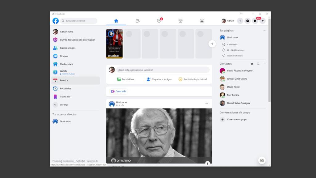 La nueva app de Facebook para Windows 10