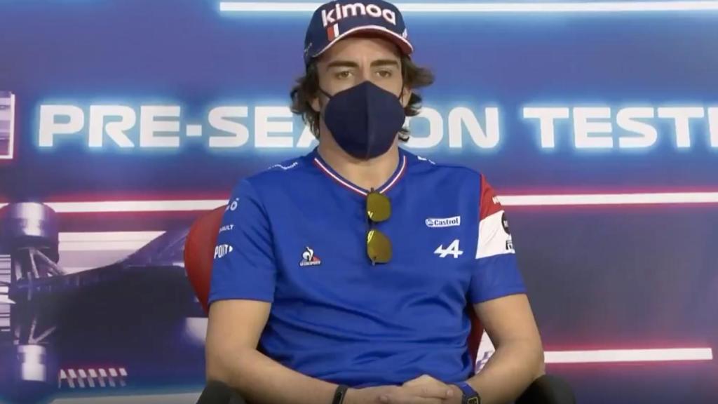 Fernando Alonso, en rueda de prensa