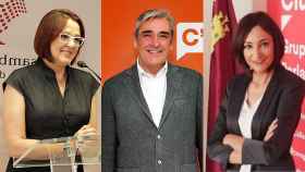 Isabel Franco, Francisco Álvarez y Valle Miguélez, los tres diputados que evitan la moción en Murcia y rompen Ciudadanos.